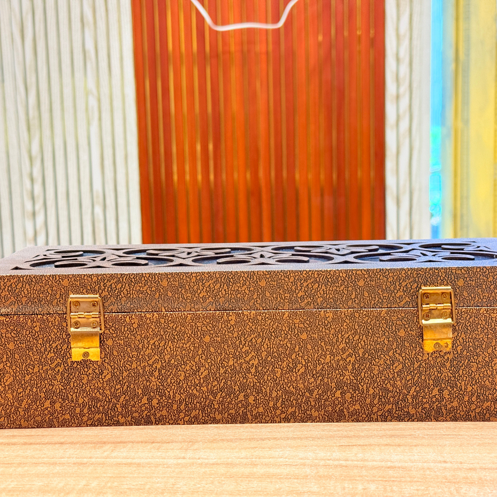 3 Jars Laser Cut Royal MDF Gift Box