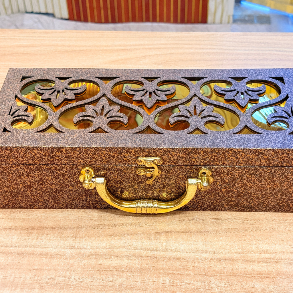 3 Jars Laser Cut Royal MDF Gift Box