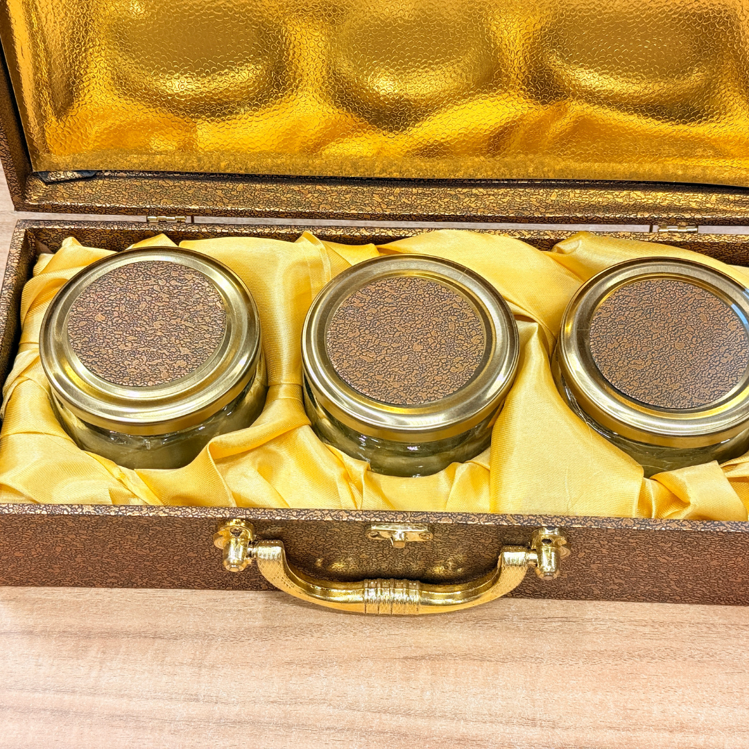 3 Jars Laser Cut Royal MDF Gift Box