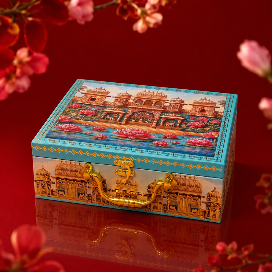4 JAR MGI Raj Mahal Luxury  PRINT GIFT BOX