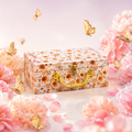 2 Jar Foil Floral White Print Blush Bloom   Gift Box