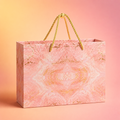2 Jars Pink Marble Foil Carry Bag Style  Box