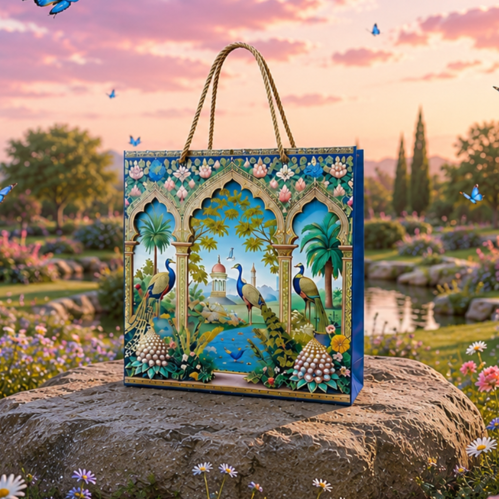 4 JARS BLUE MGI CARRY BAG STYLE BOX Royal Peacock