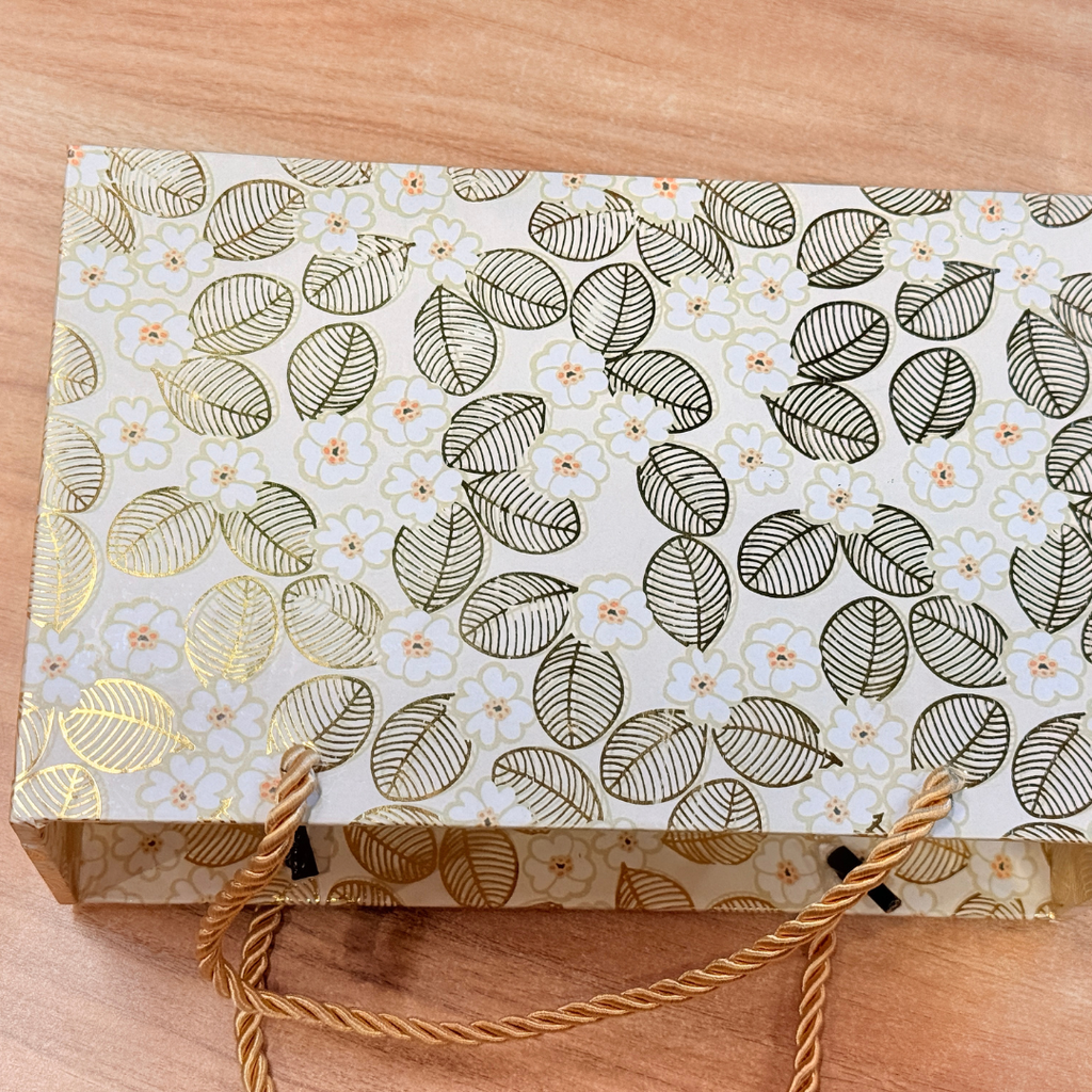 2 Jars New Foil Floral Carry Style Hamper Box