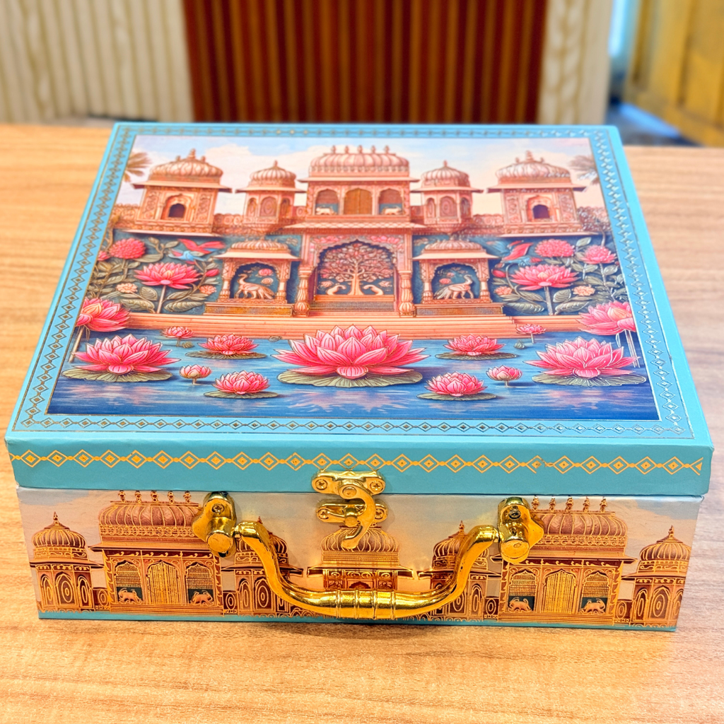 4 JAR MGI Raj Mahal Luxury  PRINT GIFT BOX