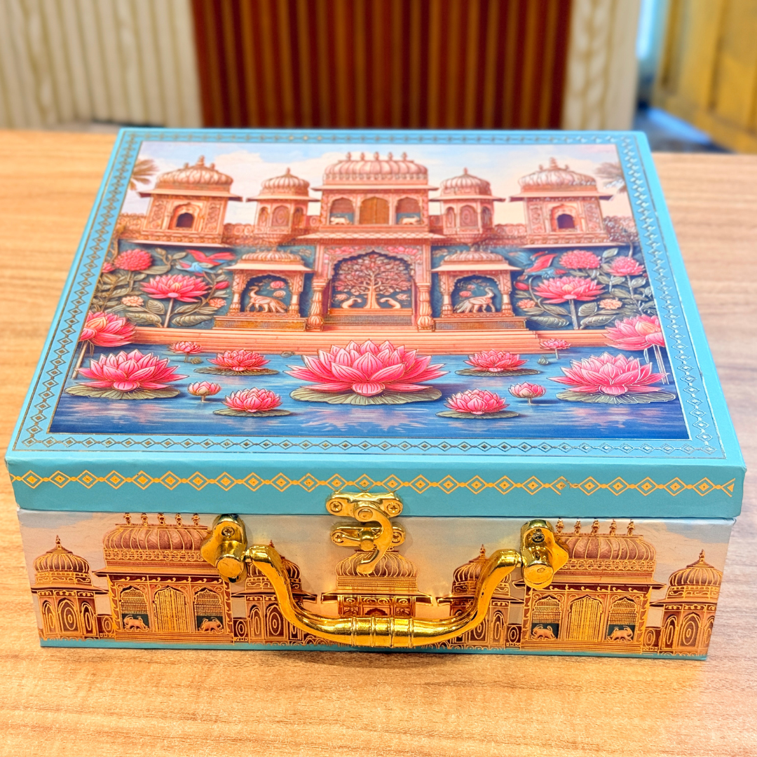 4 JAR MGI Raj Mahal Luxury  PRINT GIFT BOX