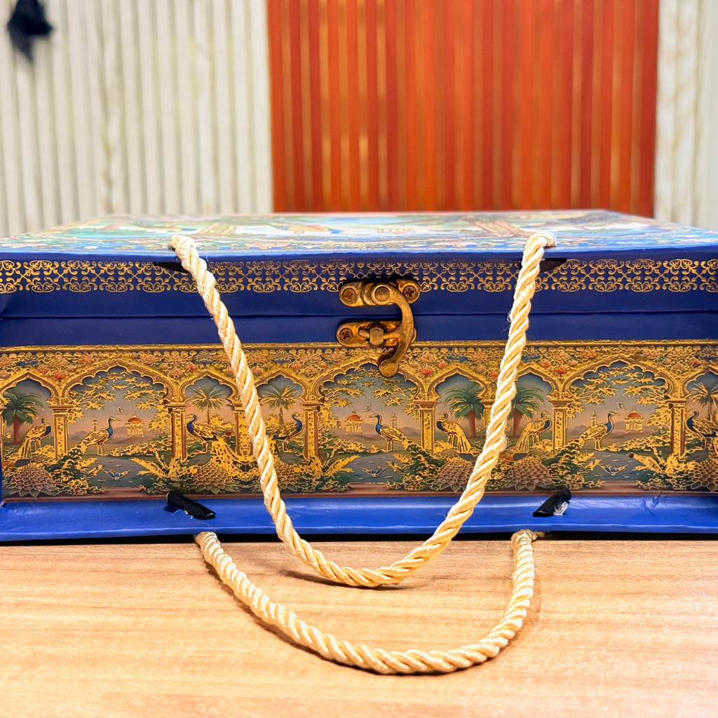 4 JARS BLUE MGI CARRY BAG STYLE BOX Royal Peacock