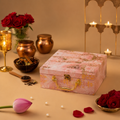 2 Jar Marble Light Pink Foil Multi-Purpose Hamper Box