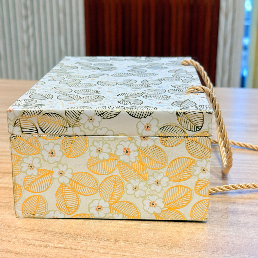 2 Jars New Foil Floral Carry Style Hamper Box
