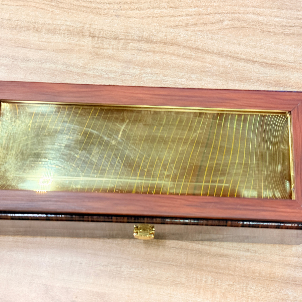 3 Jar Molding Royal Walnut Glass Gift Box