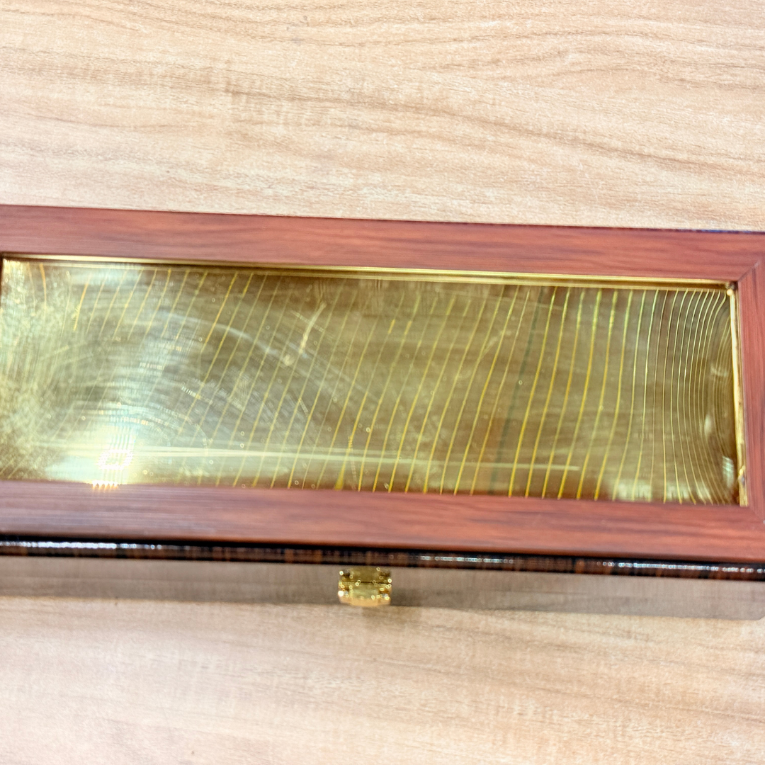 3 Jar Molding Royal Walnut Glass Gift Box