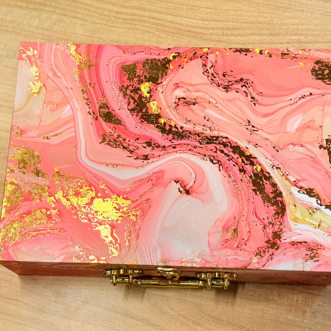 4 JAR 8 Cavity Pink FOIL Blush Marble Royale  PRINT Gift Box