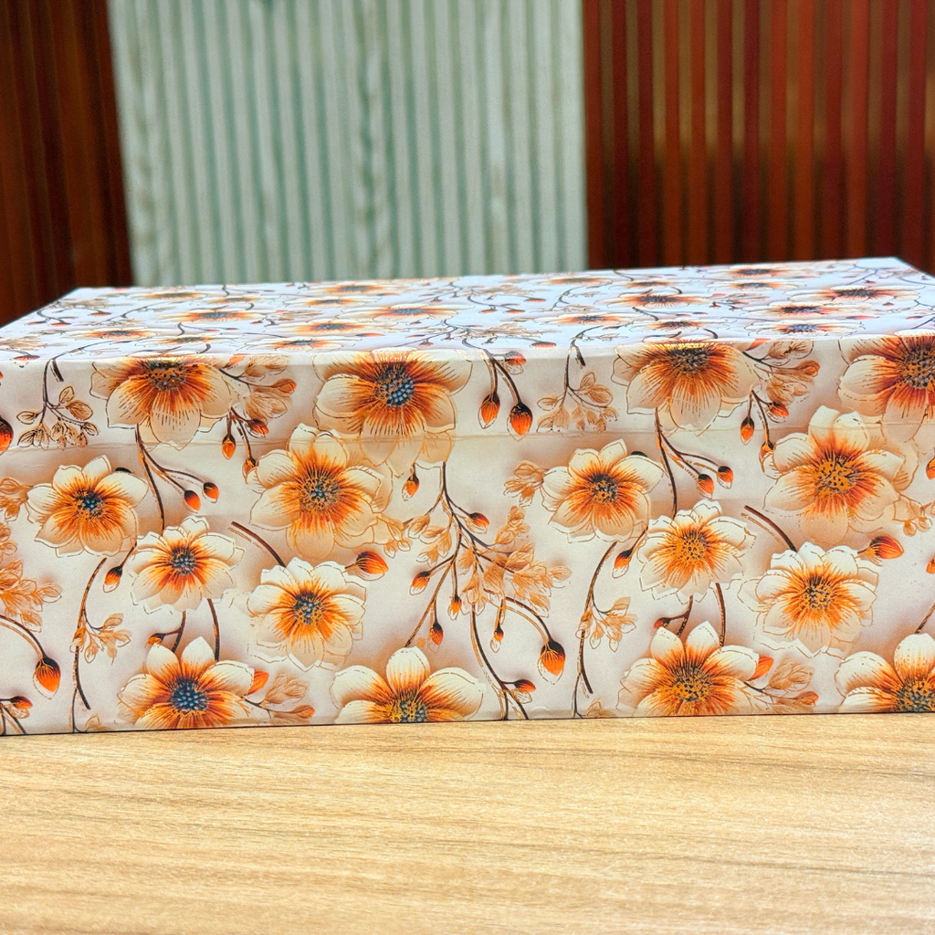 2 Jar Foil Floral White Print Blush Bloom   Gift Box