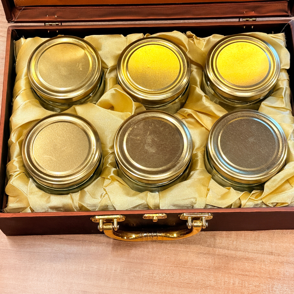 6 JAR RAXINE Royal Heritage Leatherette  GIFT Box