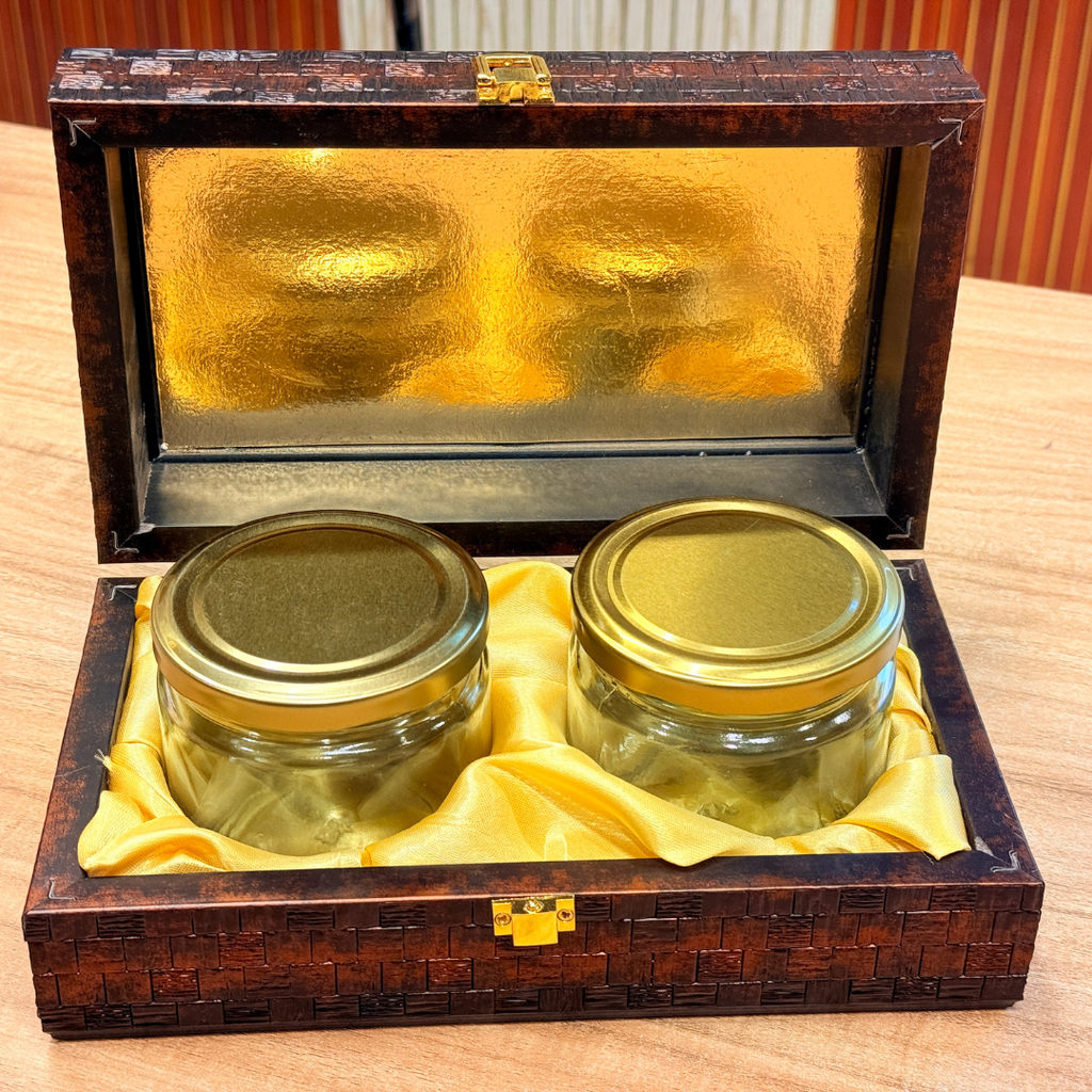 2 Jar Molding Earth wood Luxe  Gift Box