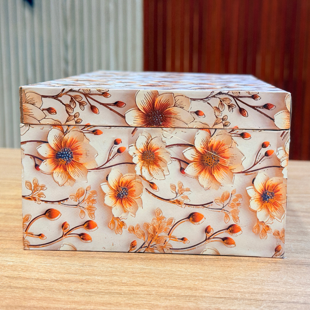 2 Jar Foil Floral White Print Blush Bloom   Gift Box