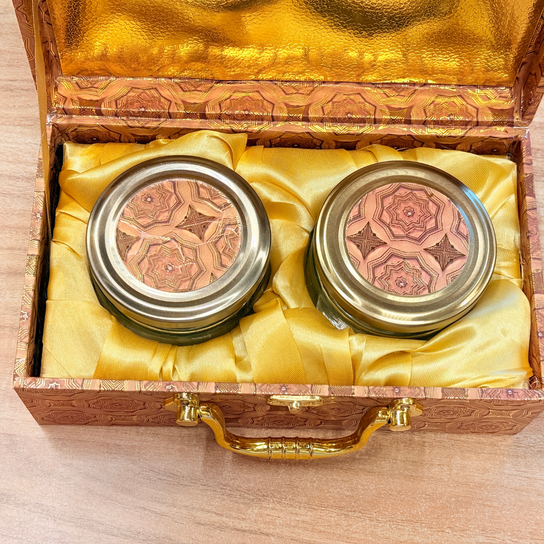 2 Jar Foil Print Heritage Mosaic  Gift Box