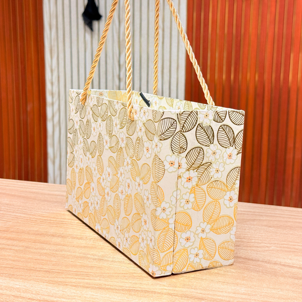 2 Jars New Foil Floral Carry Style Hamper Box