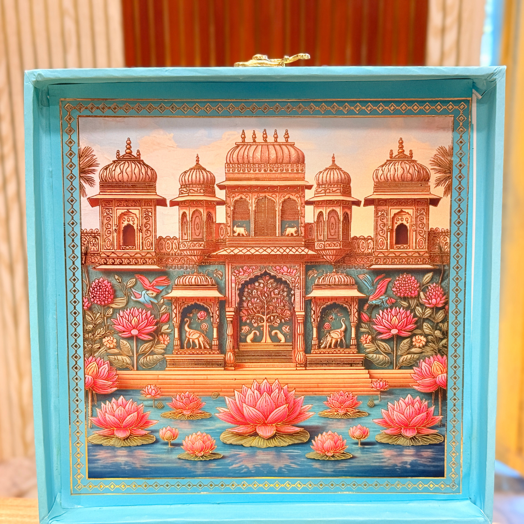 4 JAR MGI Raj Mahal Luxury  PRINT GIFT BOX
