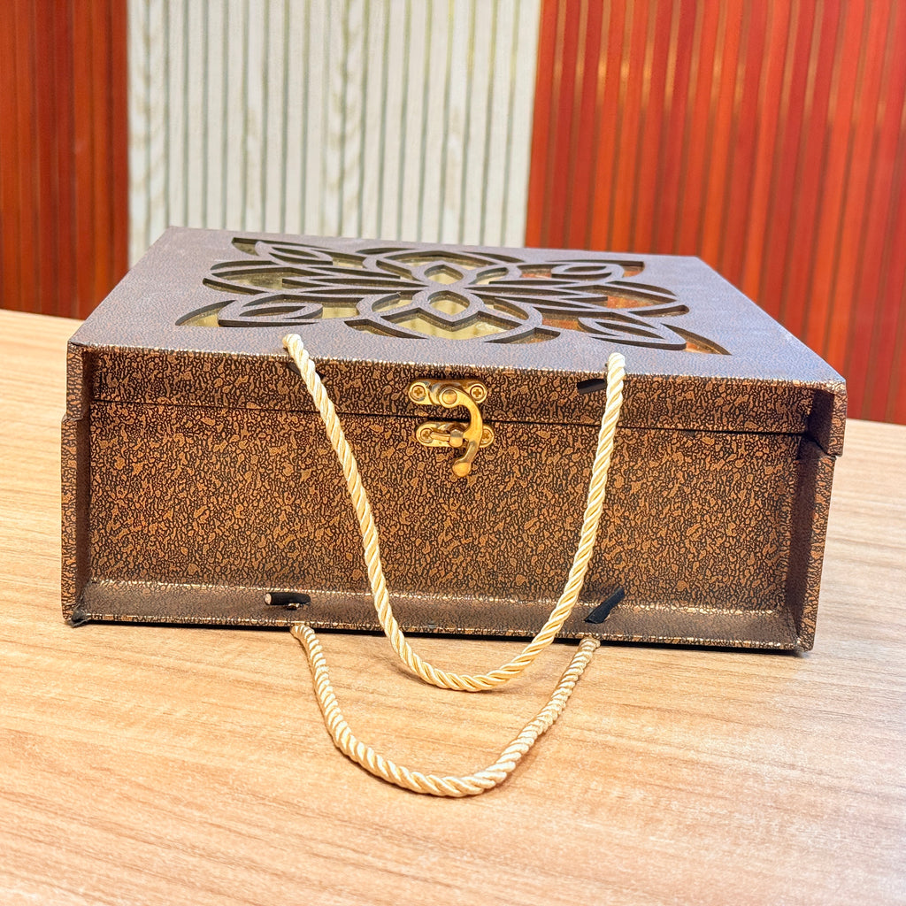 4 Jar Laser-Cut Carry Bag Style Box