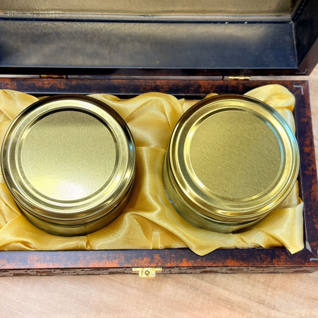 2 Jar Molding Earth wood Luxe  Gift Box