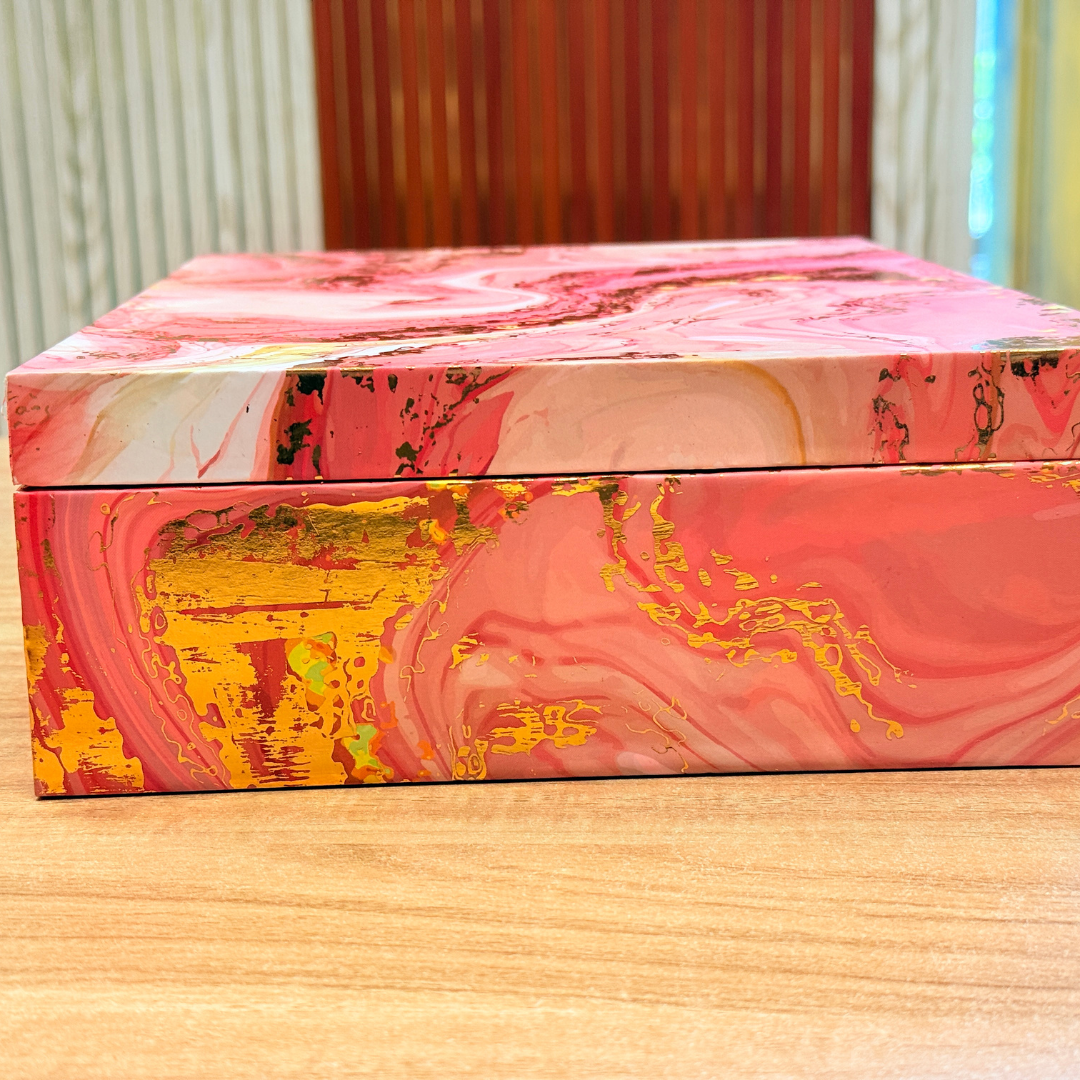 4 JAR 8 Cavity Pink FOIL Blush Marble Royale  PRINT Gift Box