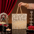 4 Jar New Leaf Foil Carry Bag Style Luxury Floral Box