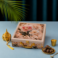 4 Jars Rose MGI Peach Royal Heritage Palace Hamper MDF Box
