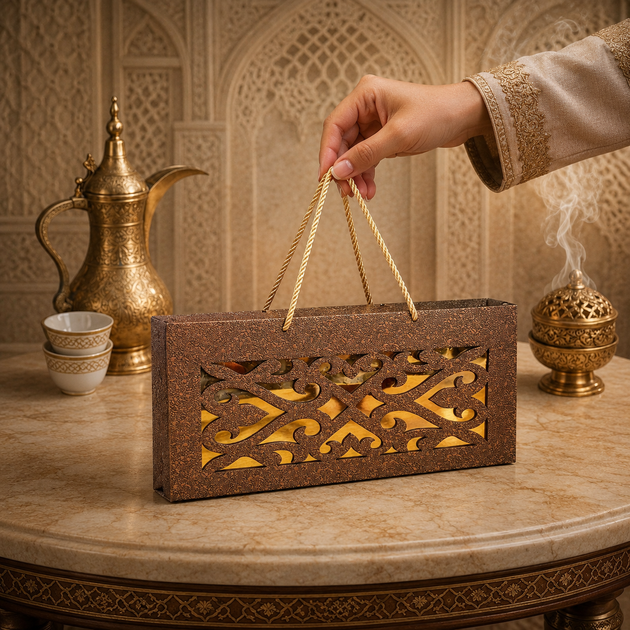 3 Jar Laser Cut Carry Bag Style Box