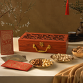 3 Jars Royal Peacock Laser-Cut Dry Fruit Hamper Box