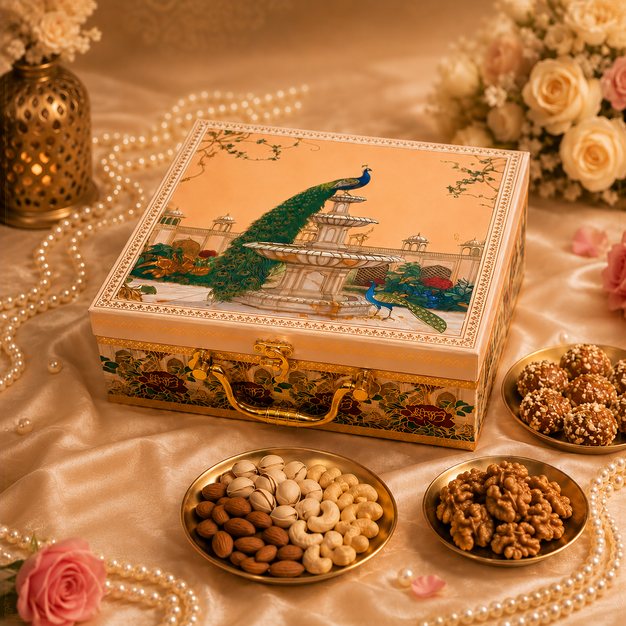 4 Jar Pink Peacock MGI Heritage Hamper Box