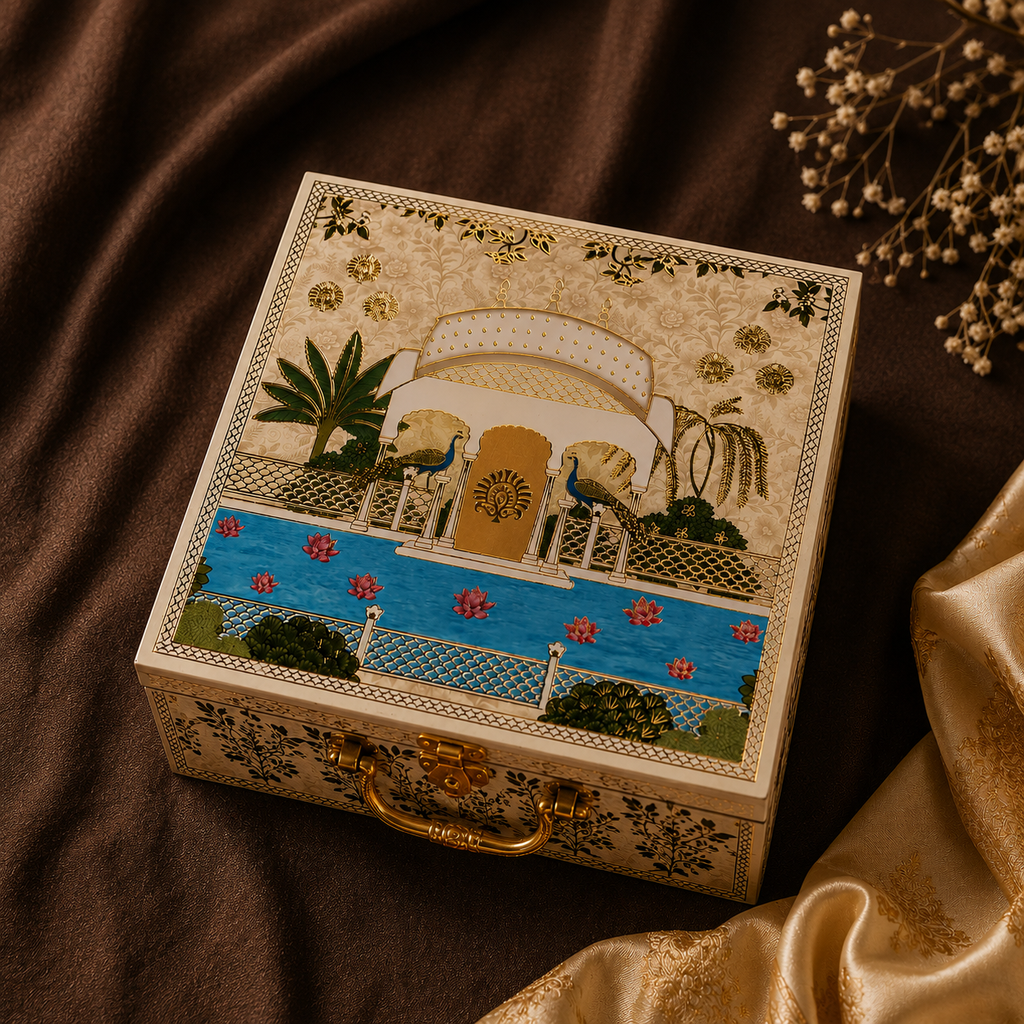 4 jar Yellow MGI Printed Gift Box