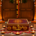 2 Jars  Maroon MGI Print Royal Floral Edition Gift Box