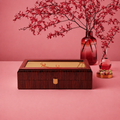 3 Jar Molding Royal Walnut Glass Gift Box