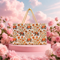 2 Jars Elephant Floral Foil Carry Bag Style Royal Box