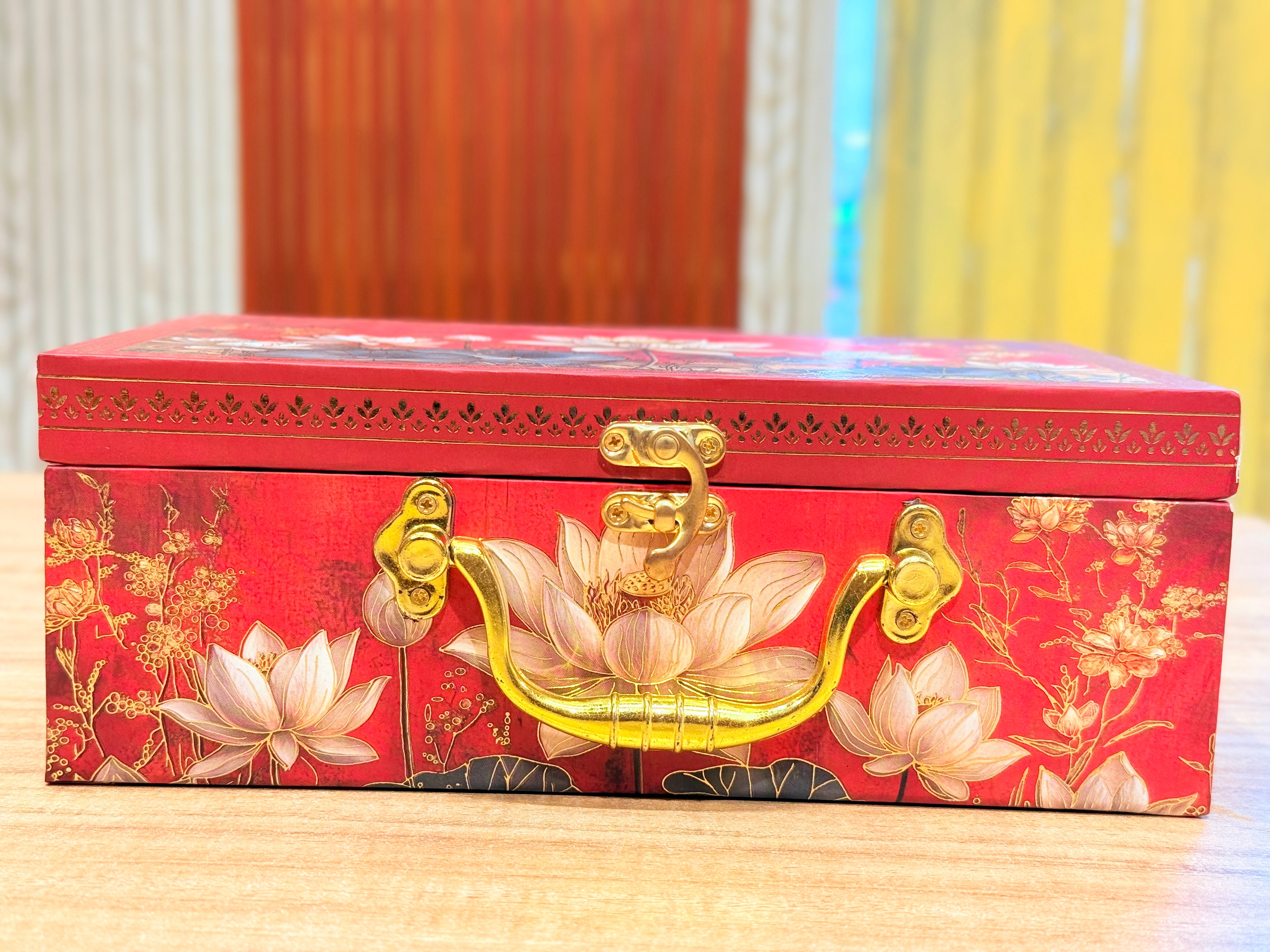 2 Jars Lotus Red MGI Print Royal Floral Edition Gift Box