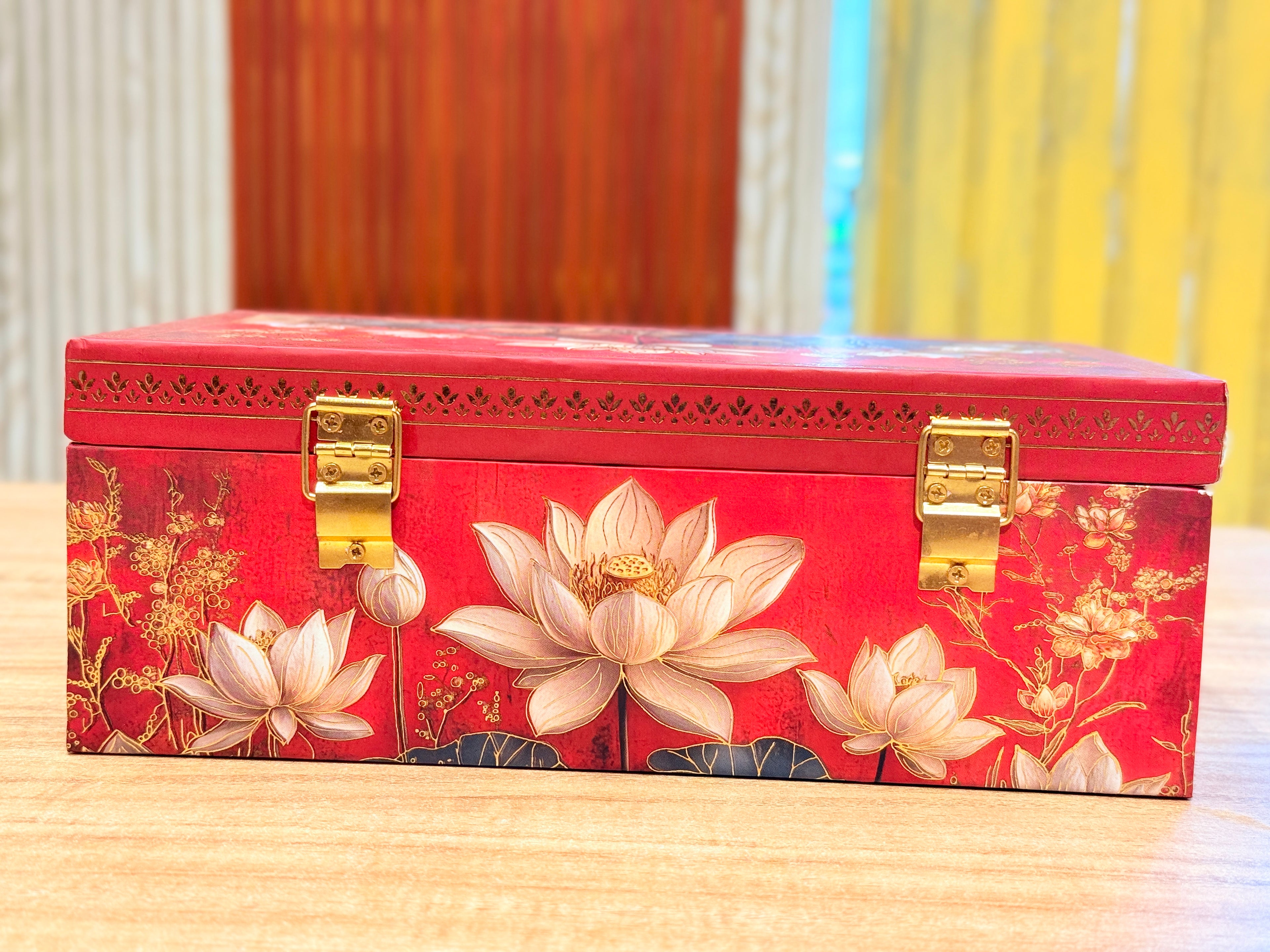 2 Jars Lotus Red MGI Print Royal Floral Edition Gift Box