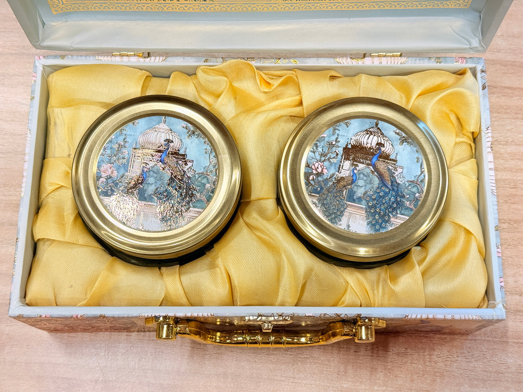 2 Jars Double Mor Green MGI Print Royal Floral Edition Gift Box