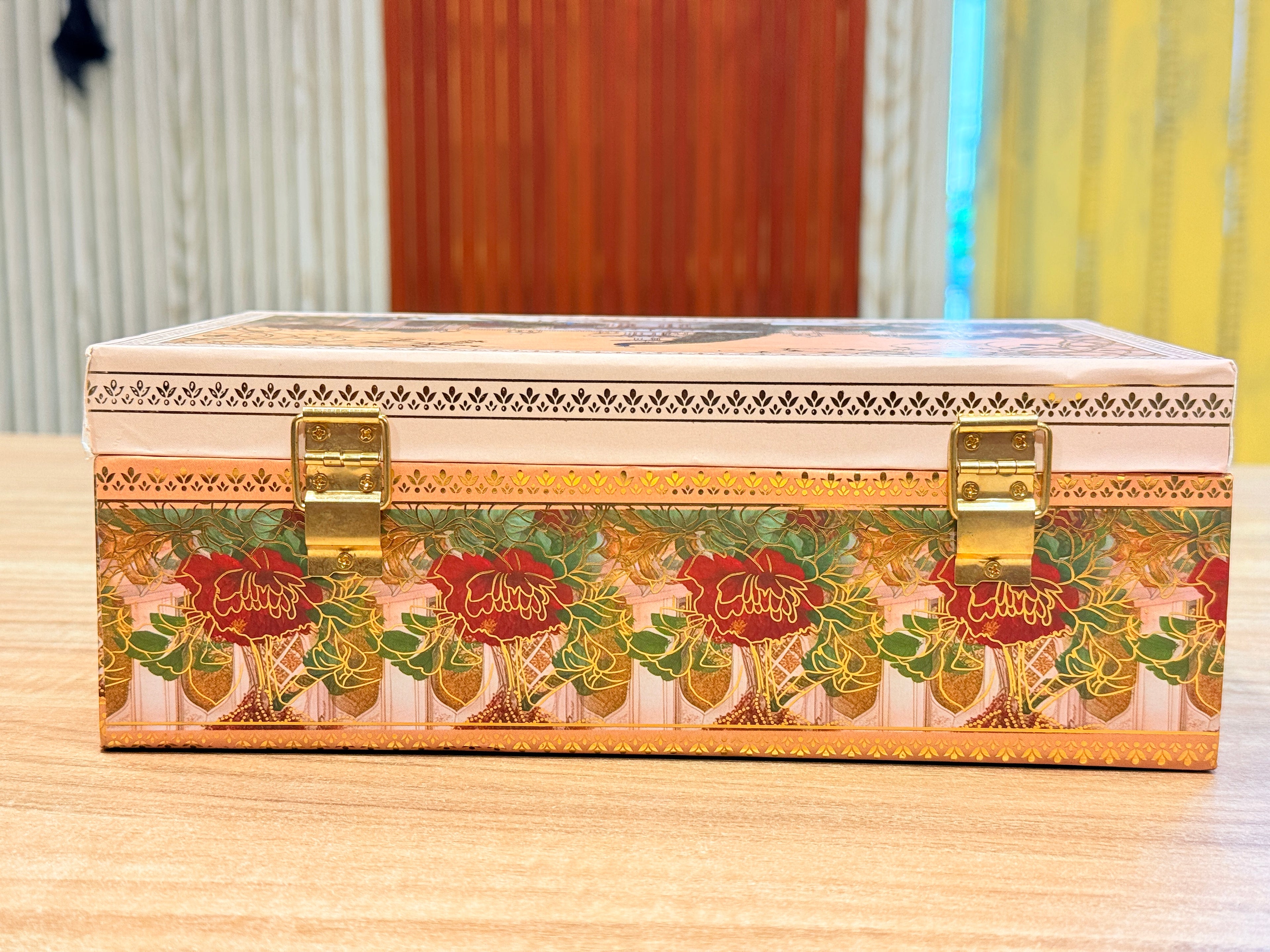 2 Jar Pink Peacock MGI Print Royal Floral Edition Gift Box