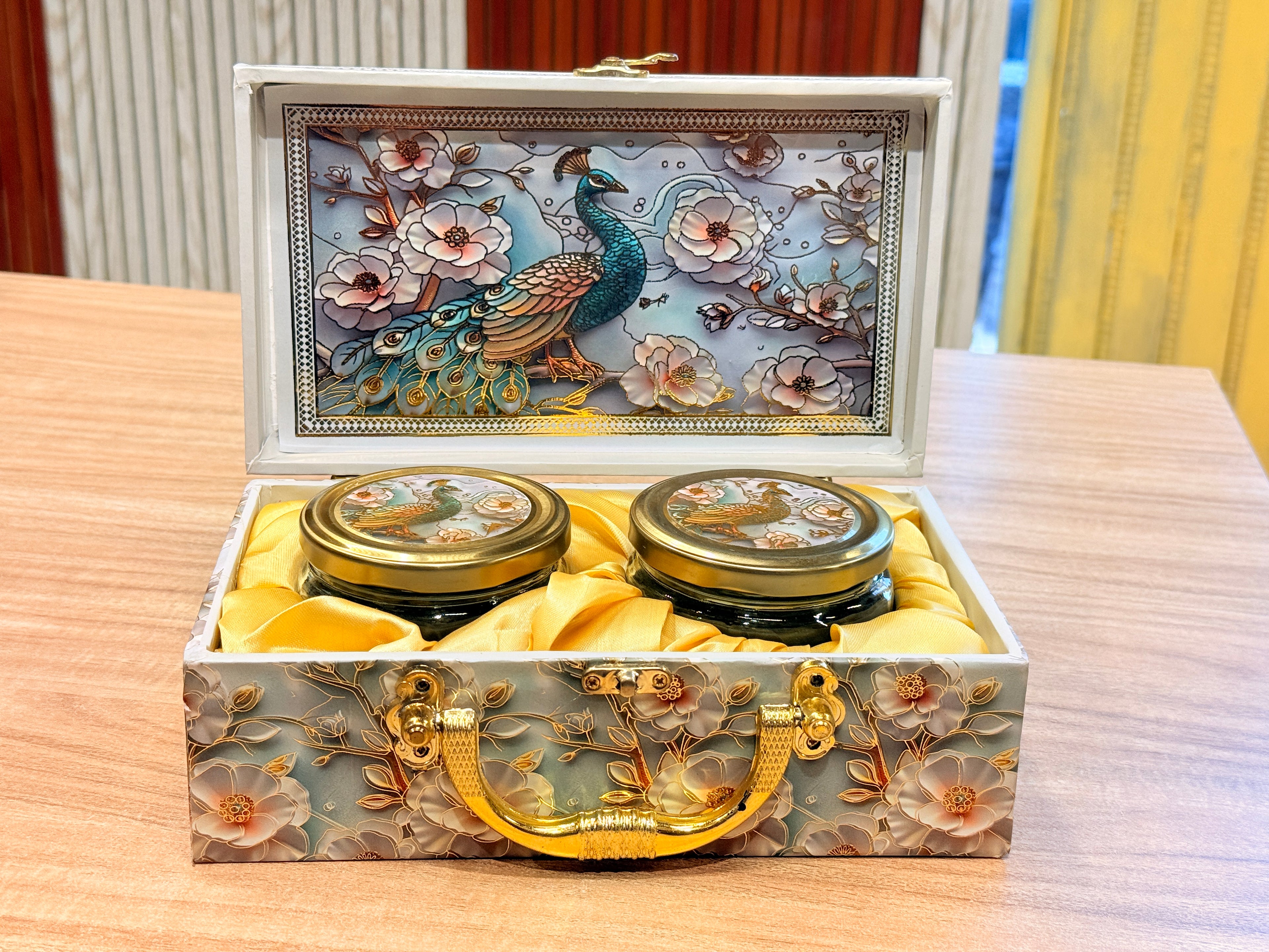 2 Jars Single Mor Green MGI Print Royal Floral Edition Gift Box