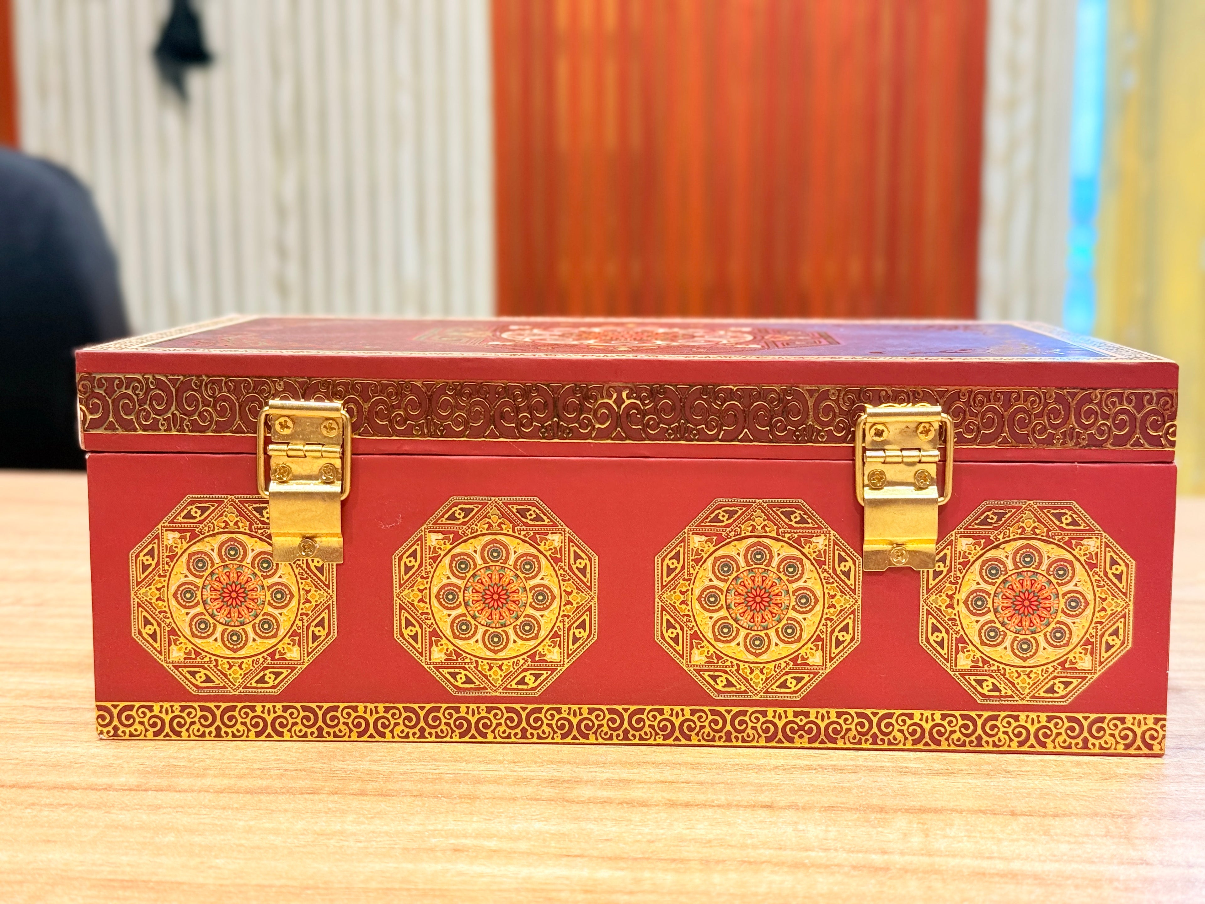 2 Jars  Maroon MGI Print Royal Floral Edition Gift Box