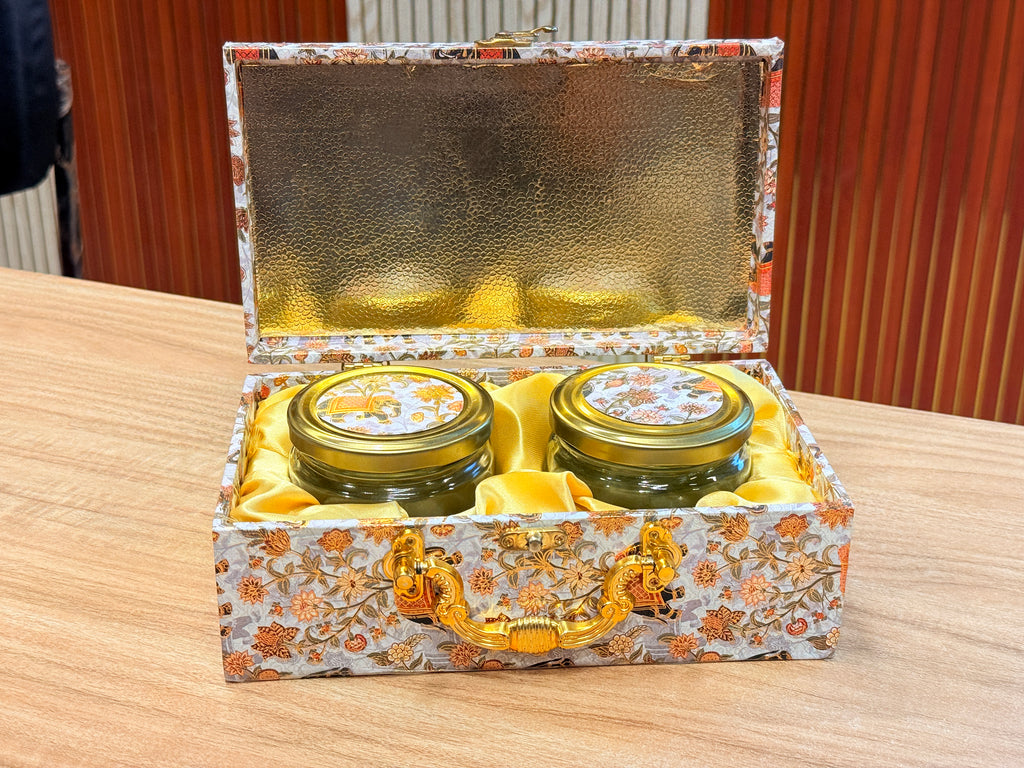 2 Jars Elephant Foil Hamper Gift Box
