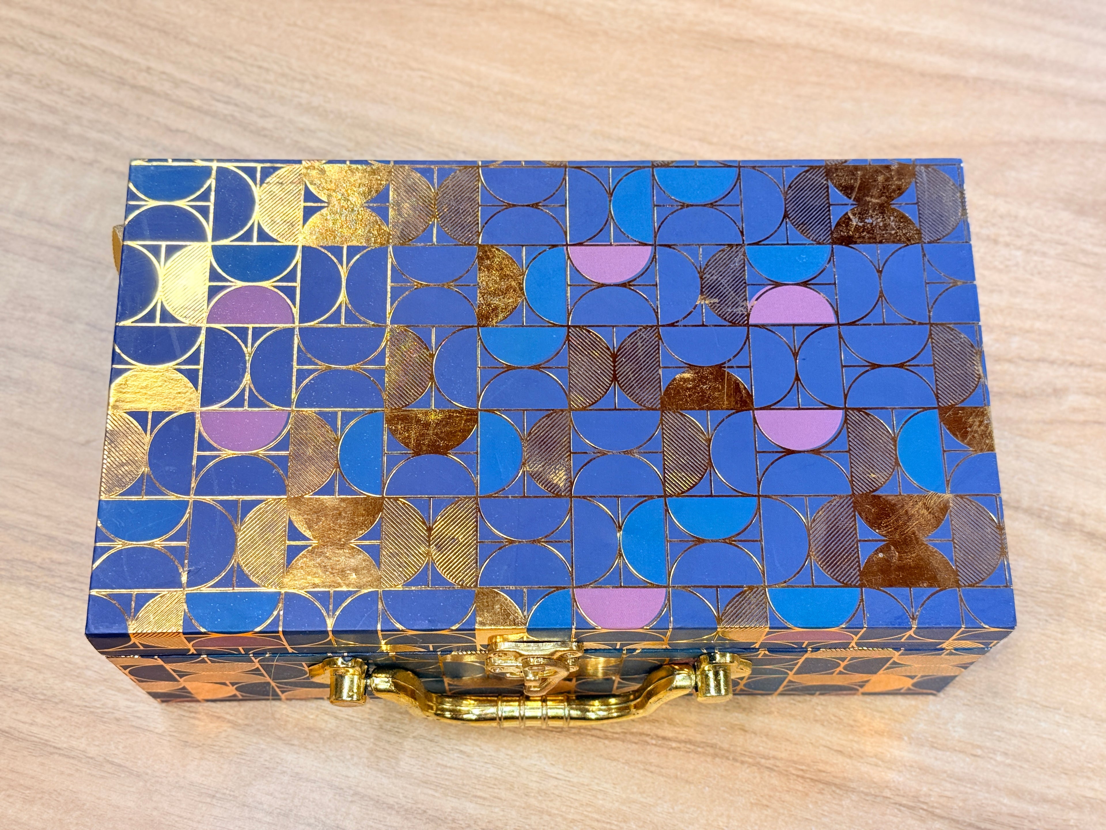 2 Jars Dark Blue Foil Hamper Gift Box