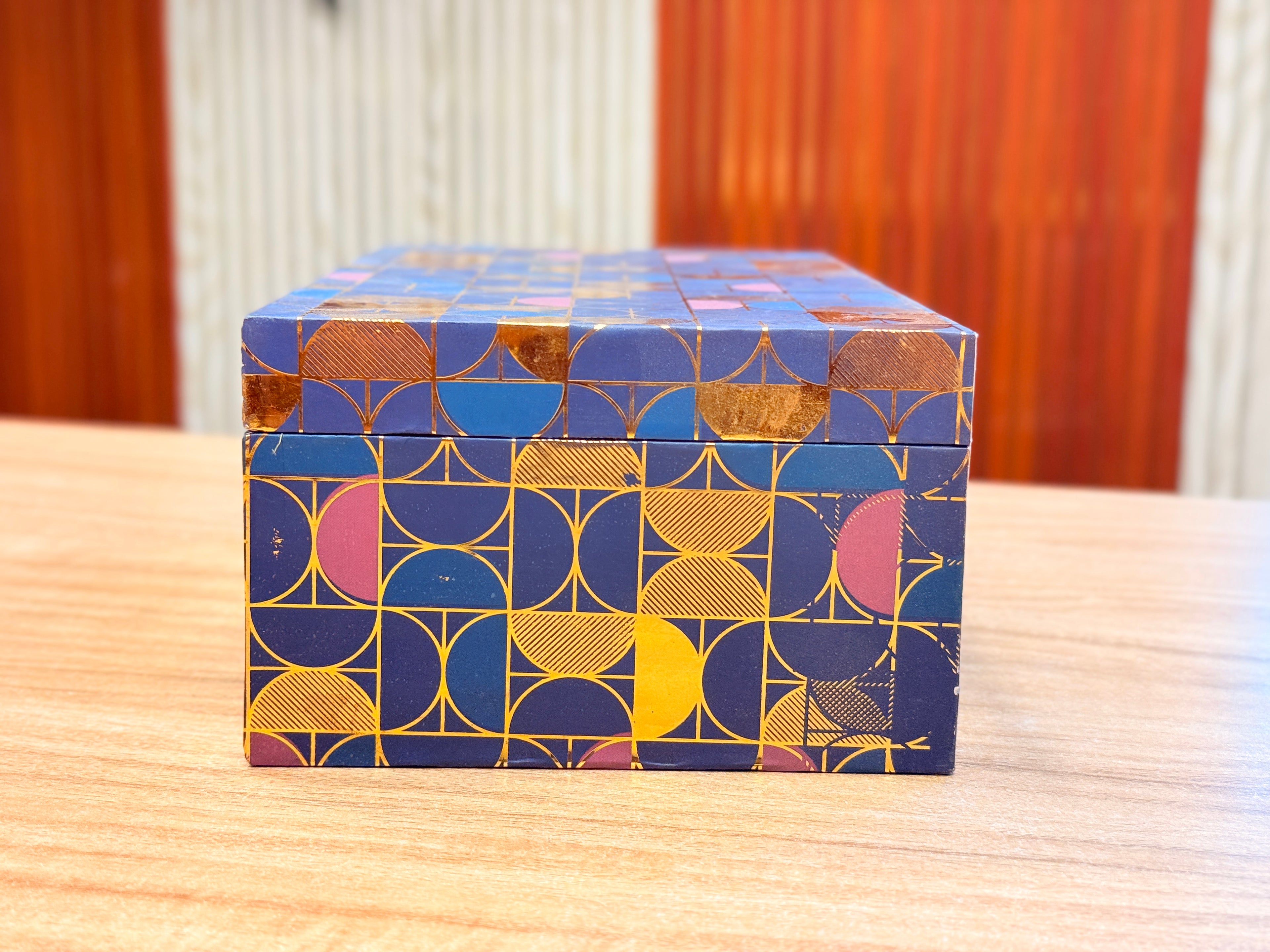 2 Jars Dark Blue Foil Hamper Gift Box