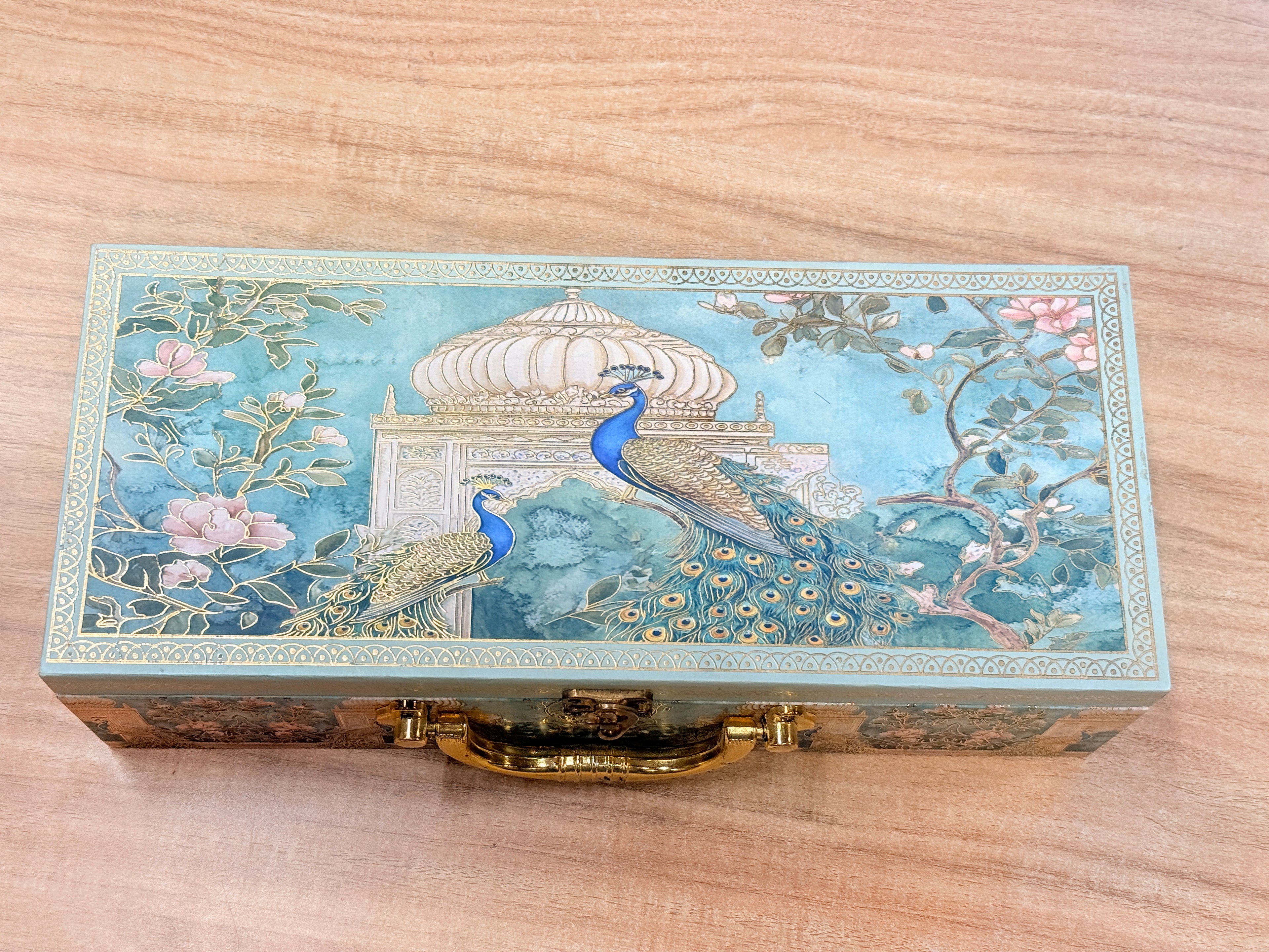 3 JAR Green Double Peacock MGI Royal Heritage PRINT GIFT BOX