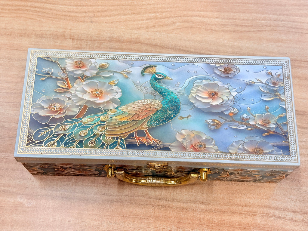 3 JAR Green Single Peacock MGI Royal Heritage PRINT GIFT BOX
