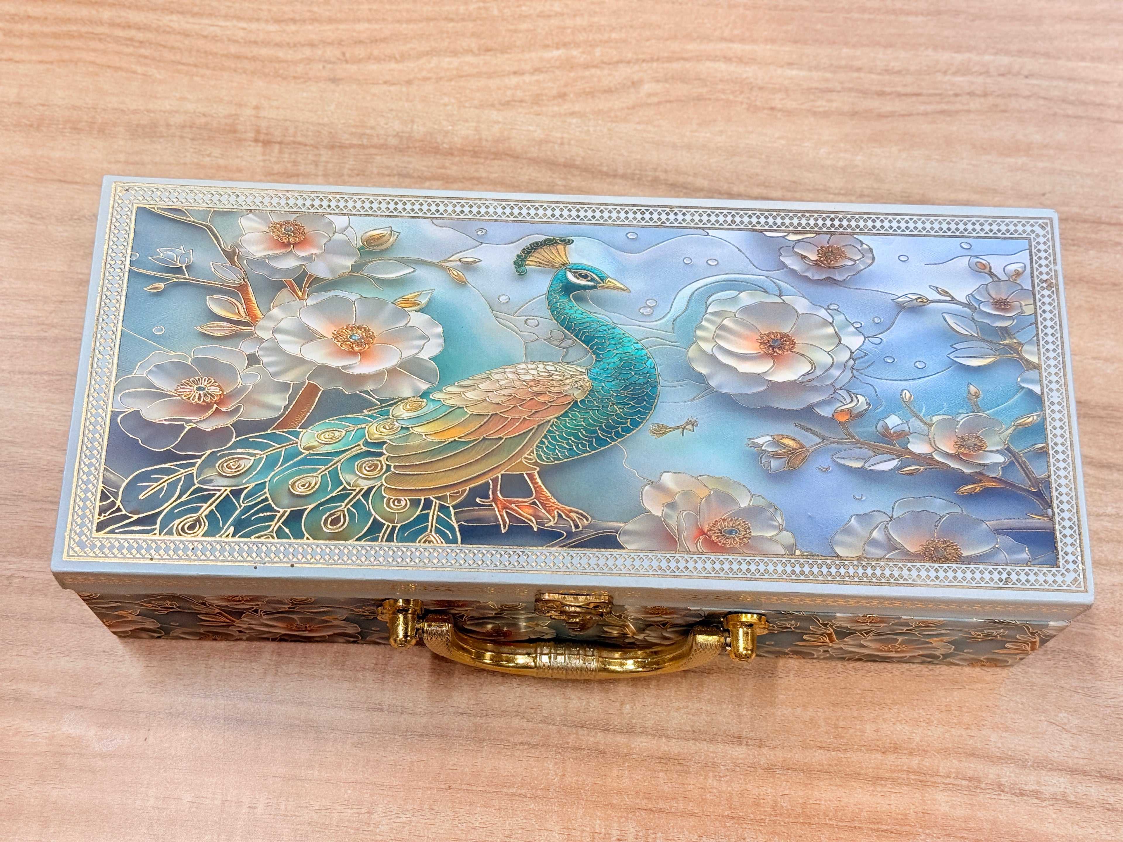 3 JAR Green Single Peacock MGI Royal Heritage PRINT GIFT BOX