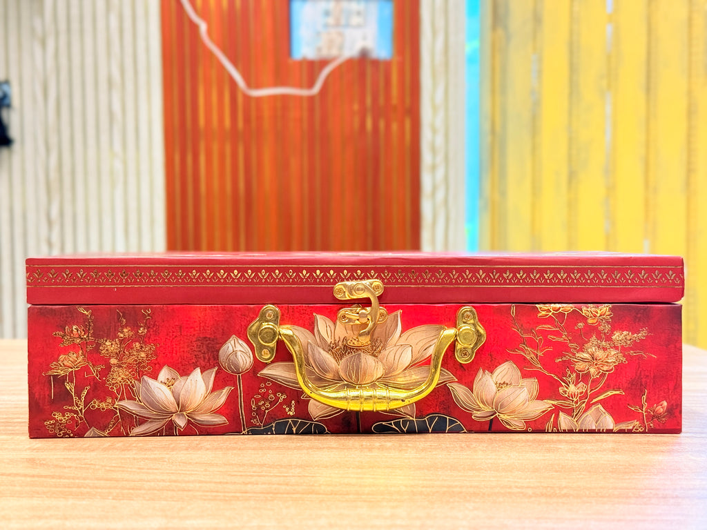 3 JAR Lotus Red MGI Royal Heritage PRINT GIFT BOX