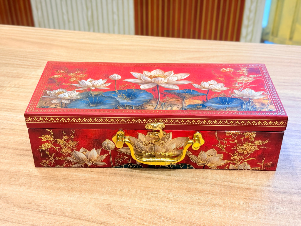 3 JAR Lotus Red MGI Royal Heritage PRINT GIFT BOX