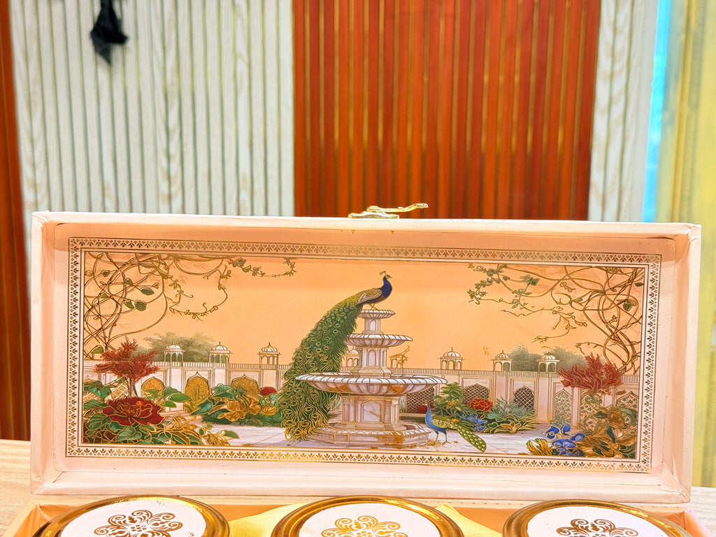 3 JAR Pink Peacock MGI Royal Heritage PRINT GIFT BOX
